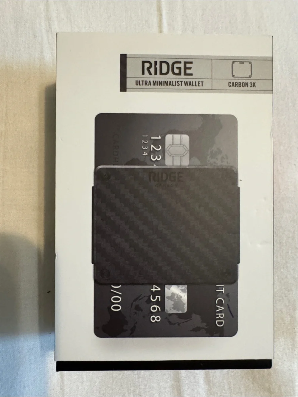 Ridge Ultra Minimalist Carbon 3K Wallet - Black Carbon NWOT